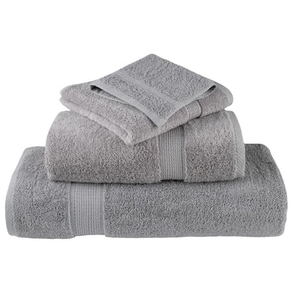 vidaXL Premium Hand Towels "SOLUND" 10 pcs Grey 50x100 cm 600 gsm 4