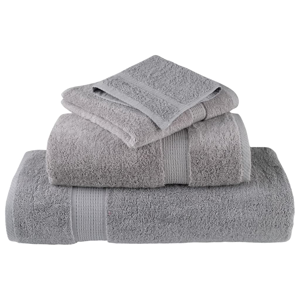 vidaXL Premium Shower Towels "SOLUND" 4 pcs Grey 70x140 cm 600 gsm 4