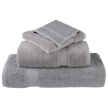 vidaXL Premium Shower Towels "SOLUND" 4 pcs Grey 70x140 cm 600 gsm 4