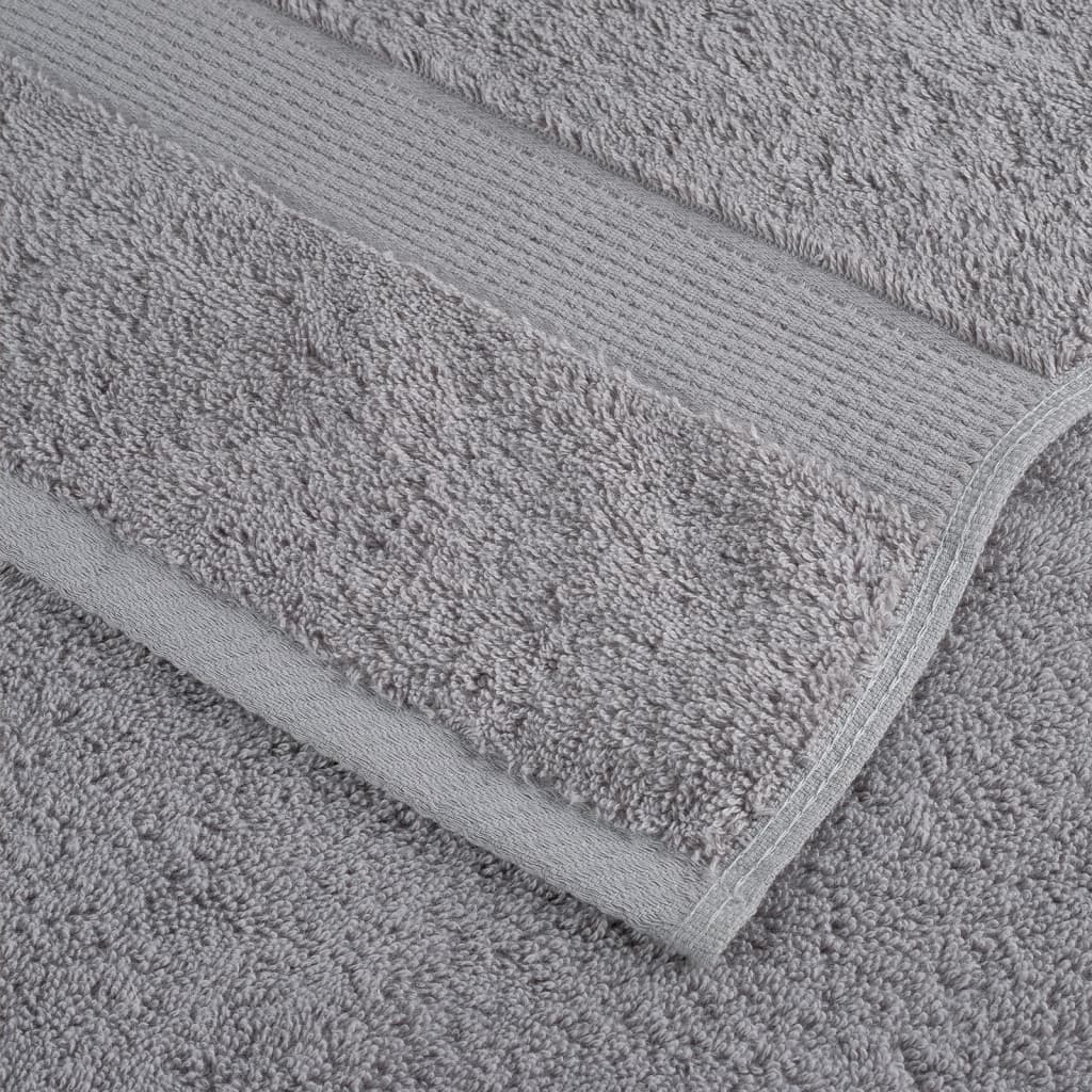 vidaXL Premium Shower Towels "SOLUND" 4 pcs Grey 70x140 cm 600 gsm 6
