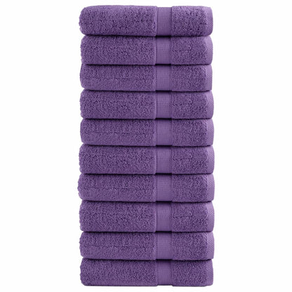 vidaXL Premium Hand Towels SOLUND 10 pcs Purple 50x100 cm 600 gsm 1