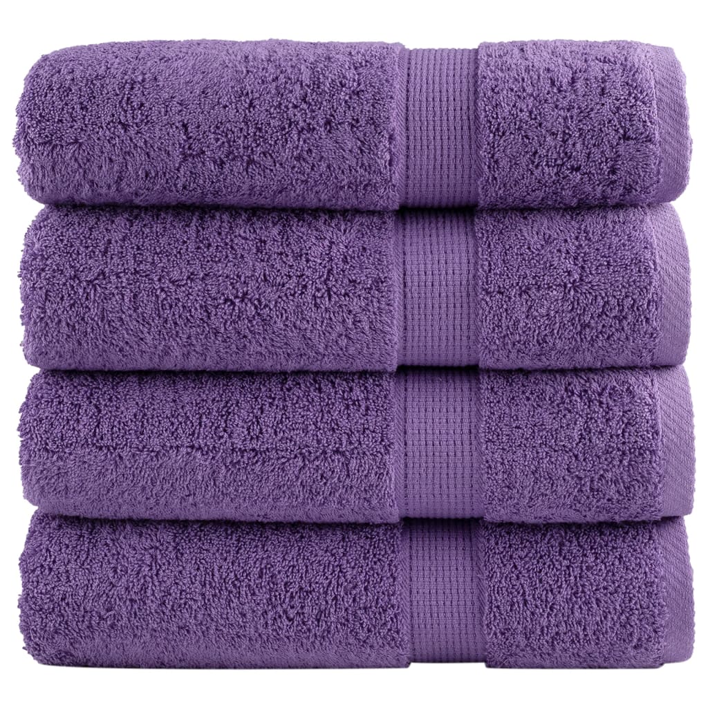 vidaXL Premium Shower Towels SOLUND 4 pcs Purple 70x140 cm 600 gsm 1