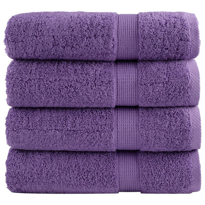 vidaXL Premium Shower Towels SOLUND 4 pcs Purple 70x140 cm 600 gsm 1