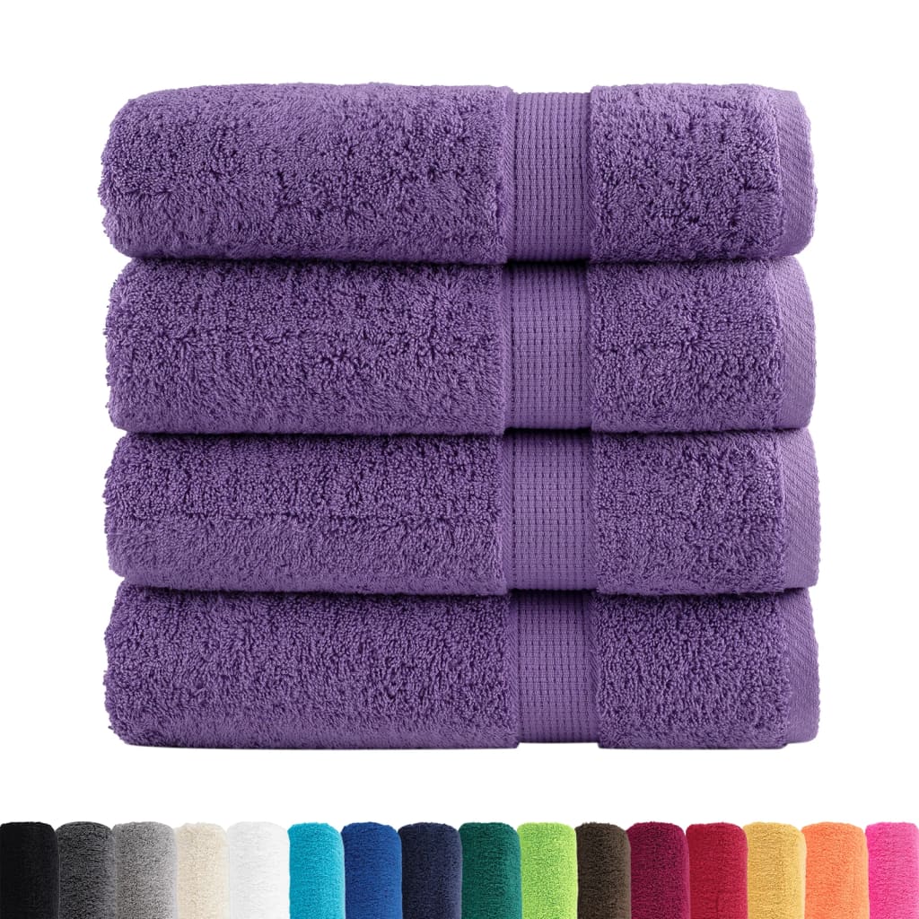 vidaXL Premium Shower Towels SOLUND 4 pcs Purple 70x140 cm 600 gsm 2