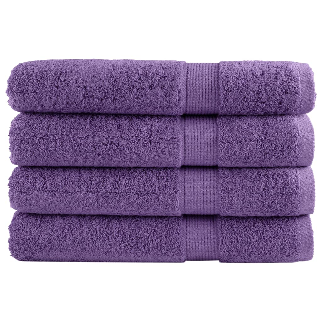 vidaXL Premium Sauna Towels SOLUND 4 pcs Purple 80x200 cm 600 gsm 1