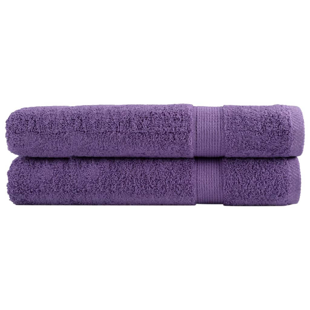 vidaXL Premium Towels SOLUND 2 pcs Purple 100x200 cm 600 gsm 1