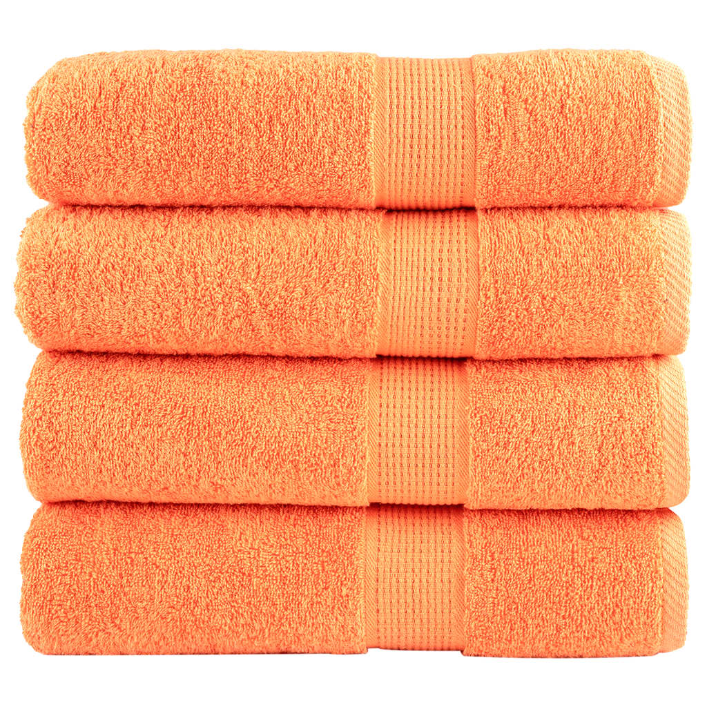 vidaXL Premium Shower Towels SOLUND 4 pcs Orange 70x140 cm 600 gsm 1