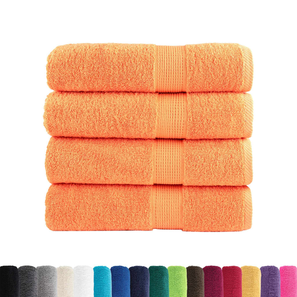 vidaXL Premium Shower Towels SOLUND 4 pcs Orange 70x140 cm 600 gsm 2