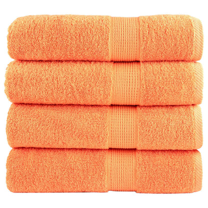 vidaXL Premium Bath Towels "SOLUND" 4 pcs Orange 100x150 cm 600 gsm 1