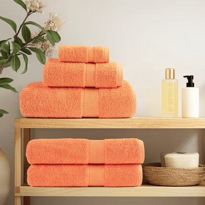 vidaXL Premium Bath Towels "SOLUND" 4 pcs Orange 100x150 cm 600 gsm 3