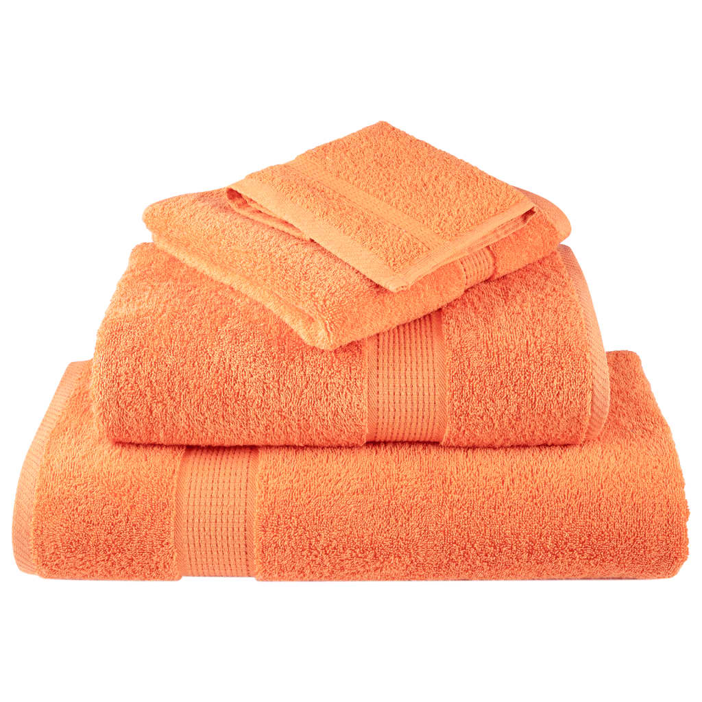 vidaXL Premium Bath Towels "SOLUND" 4 pcs Orange 100x150 cm 600 gsm 4