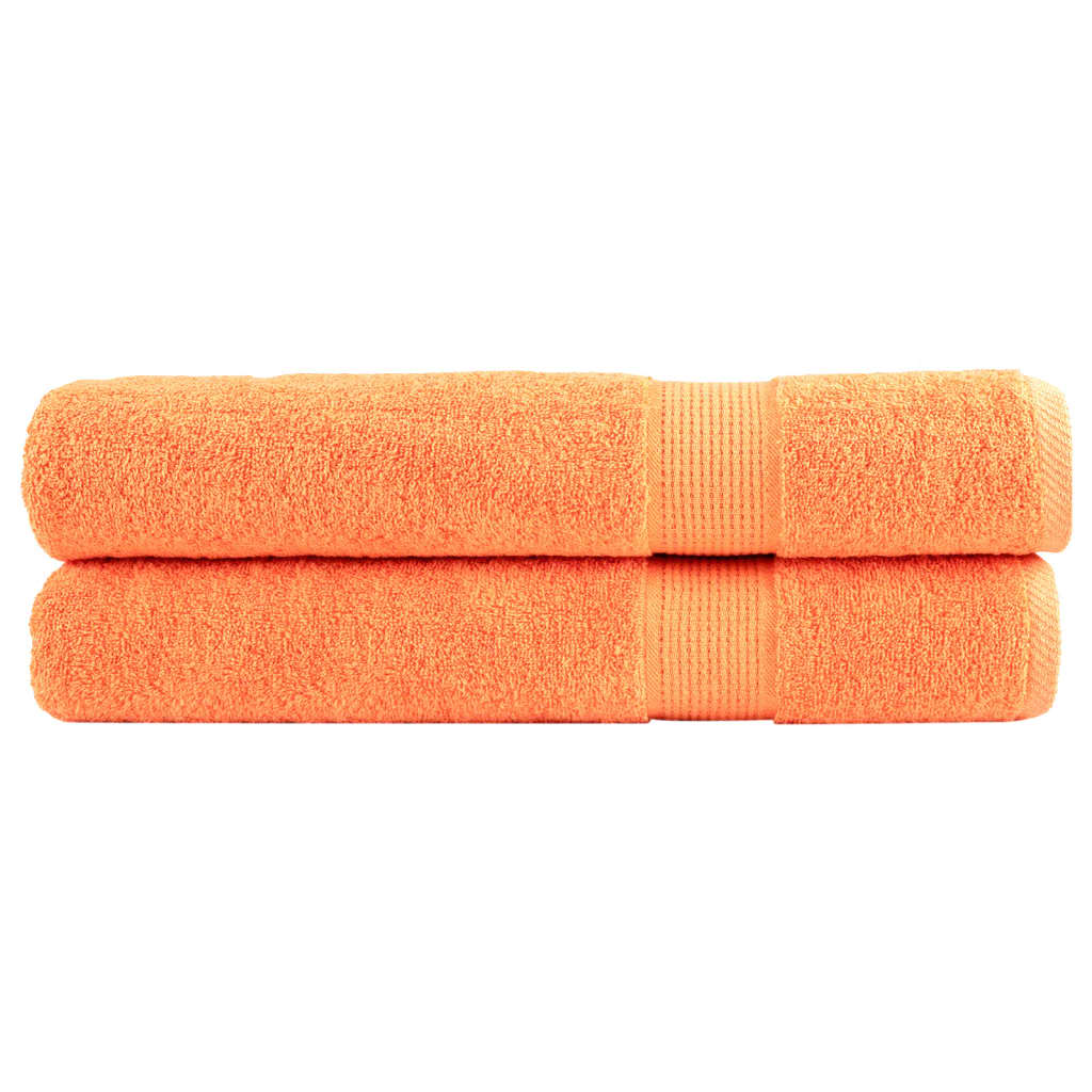 vidaXL Premium Towels SOLUND 2 pcs Orange 100x200 cm 600 gsm 1