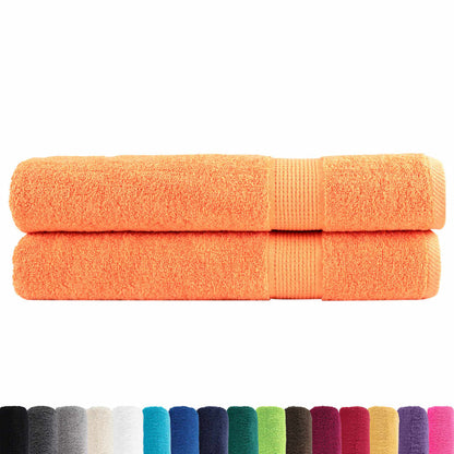 vidaXL Premium Towels SOLUND 2 pcs Orange 100x200 cm 600 gsm 2