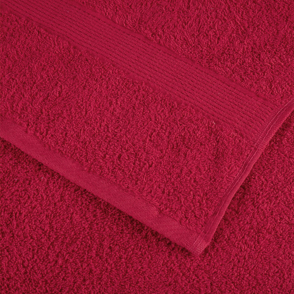 vidaXL Premium Bath Towels "SOLUND" 4 pcs Red 100x150 cm 600 gsm 6
