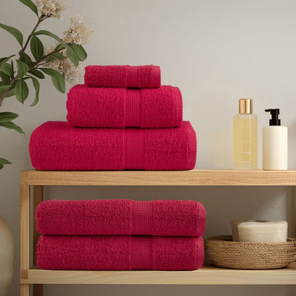 vidaXL Premium Sauna Towels SOLUND 4 pcs Red 80x200 cm 600 gsm 3