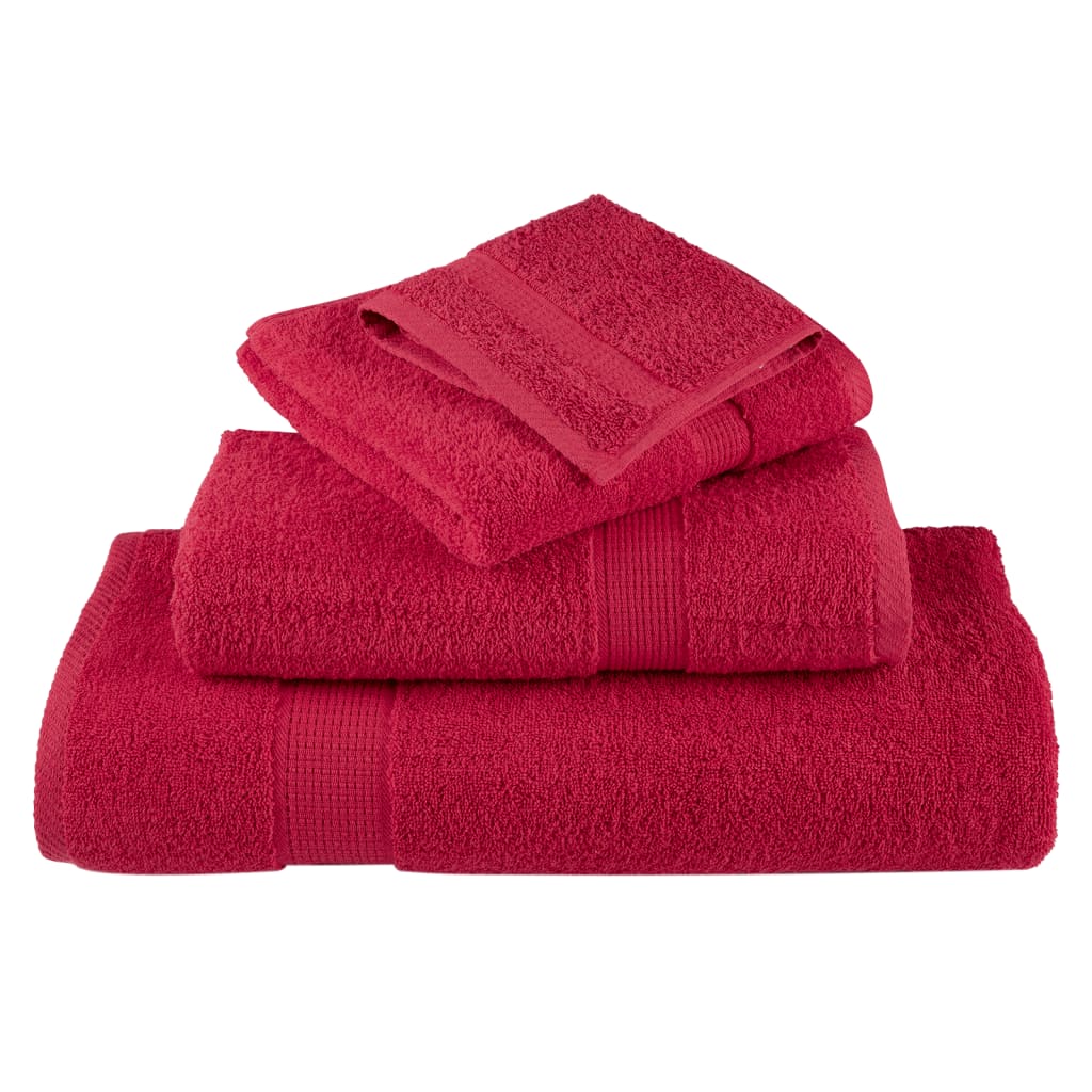 vidaXL Premium Sauna Towels SOLUND 4 pcs Red 80x200 cm 600 gsm 4