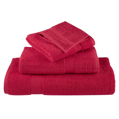 vidaXL Premium Sauna Towels SOLUND 4 pcs Red 80x200 cm 600 gsm 4