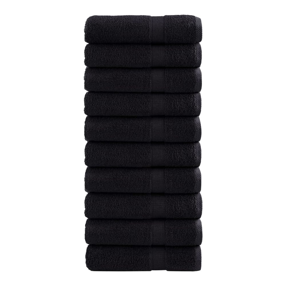 Premium Shower Towels SOLUND 70x140 cm 600 gsm 10 pcs Black