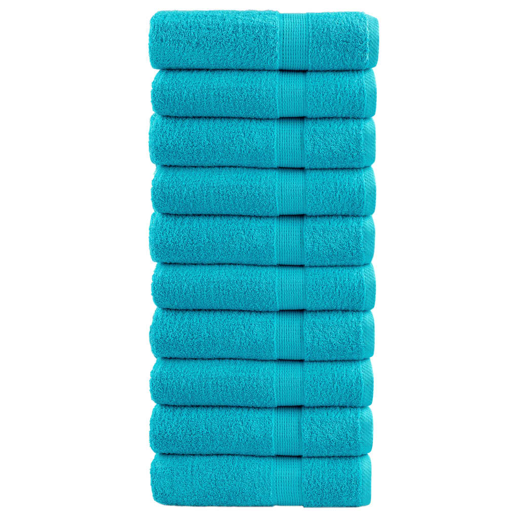 vidaXL Premium Hand Towels SOLUND 10 pcs Turquoise 50x100 cm 600 gsm 1