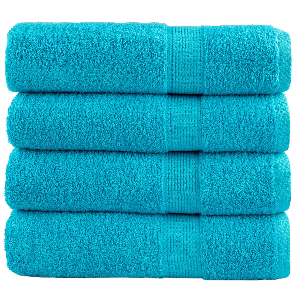 vidaXL Premium Shower Towels SOLUND 4 pcs Turquoise 70x140 cm 600 gsm 1