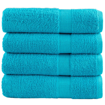 vidaXL Premium Shower Towels SOLUND 4 pcs Turquoise 70x140 cm 600 gsm 1