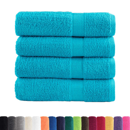 vidaXL Premium Shower Towels SOLUND 4 pcs Turquoise 70x140 cm 600 gsm 2