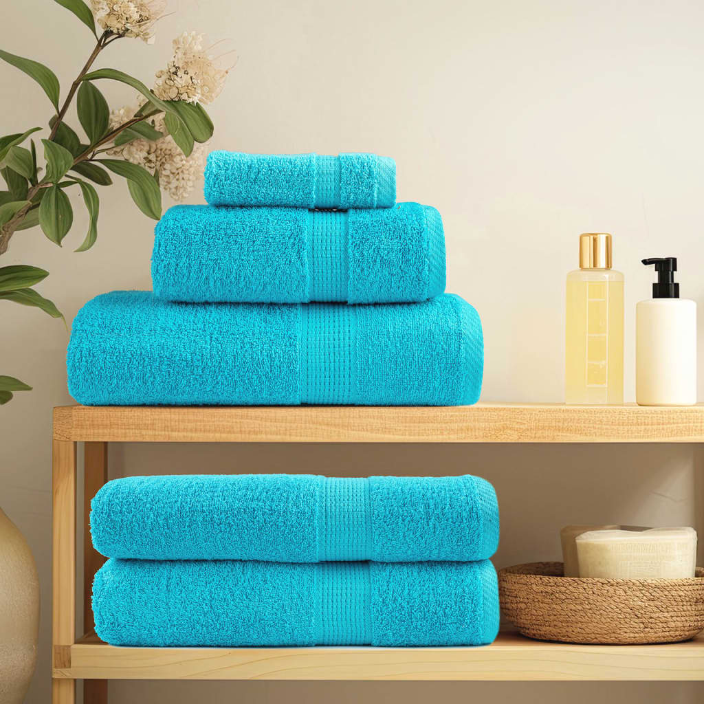 vidaXL Premium Shower Towels SOLUND 4 pcs Turquoise 70x140 cm 600 gsm 3