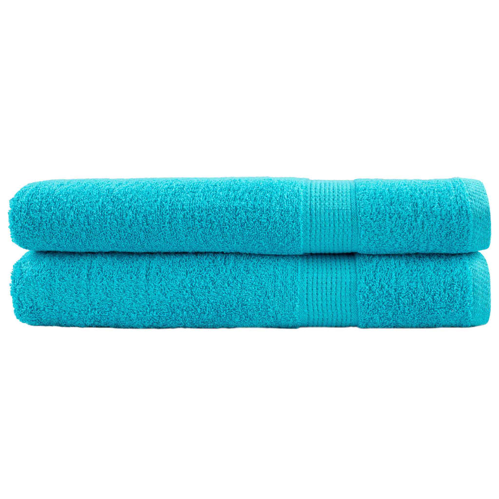 vidaXL Premium Towels SOLUND 2 pcs Turquoise 100x200 cm 600 gsm 1