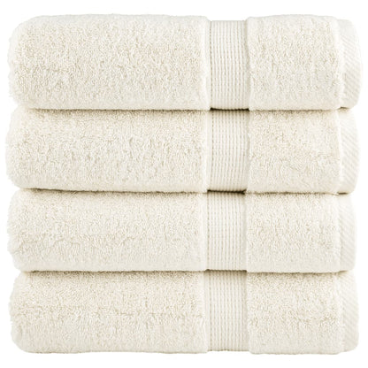 vidaXL Premium Bath Towels "SOLUND" 4 pcs Cream 100x150 cm 600 gsm 1