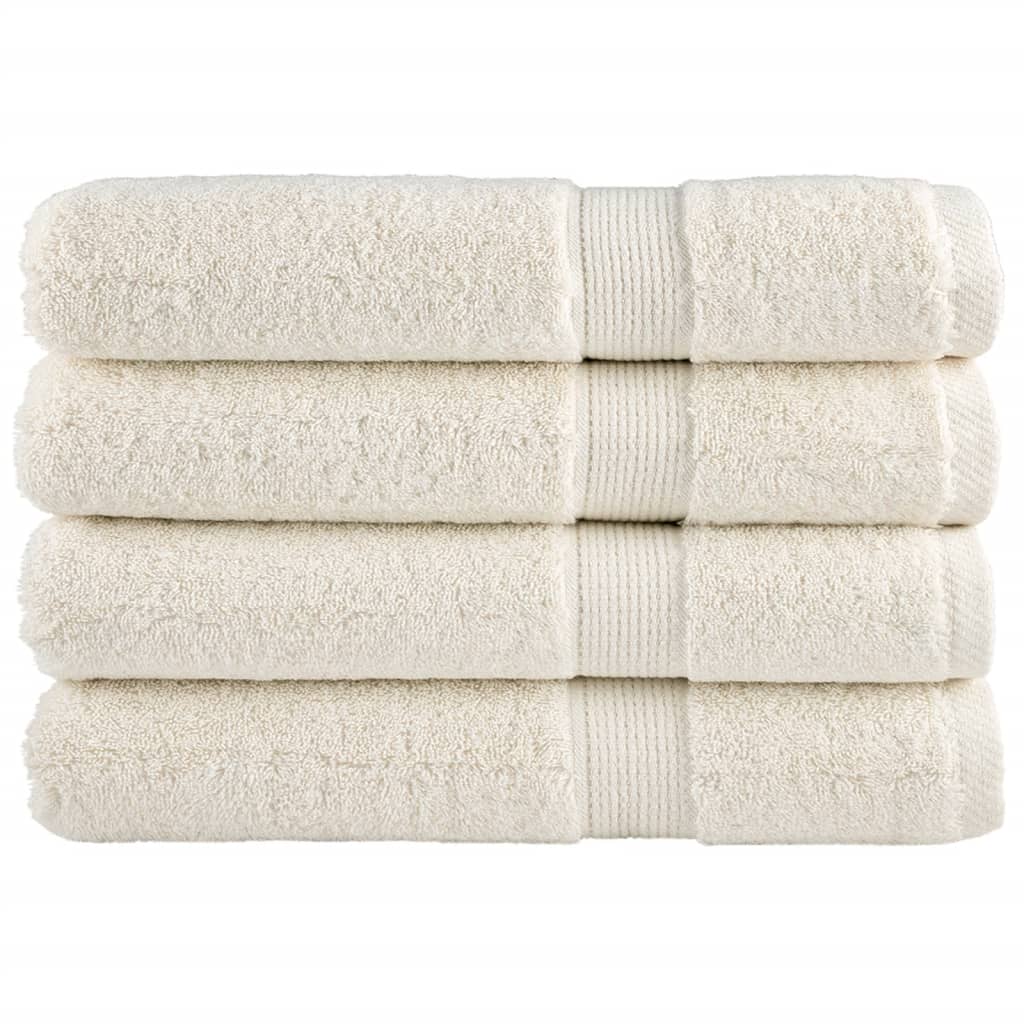 vidaXL Premium Sauna Towels SOLUND 4 pcs Cream 80x200 cm 600 gsm 1