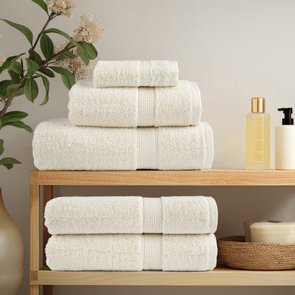 vidaXL Premium Sauna Towels SOLUND 4 pcs Cream 80x200 cm 600 gsm 3