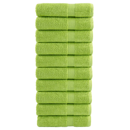 vidaXL Premium Hand Towels SOLUND 10 pcs Apple Green 50x100 cm 600 gsm 1