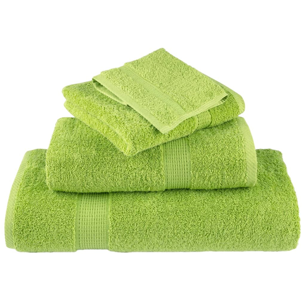 vidaXL Premium Hand Towels SOLUND 10 pcs Apple Green 50x100 cm 600 gsm 4