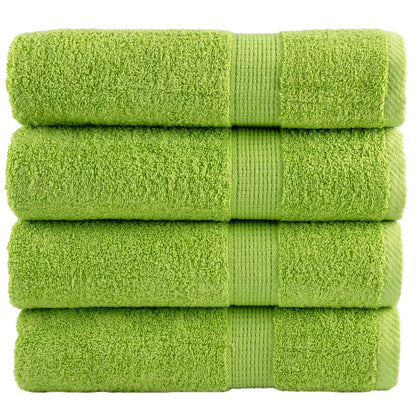 vidaXL Premium Bath Towels "SOLUND" 4 pcs Apple Green 100x150 cm 600 gsm 1