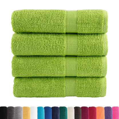 vidaXL Premium Bath Towels "SOLUND" 4 pcs Apple Green 100x150 cm 600 gsm 2