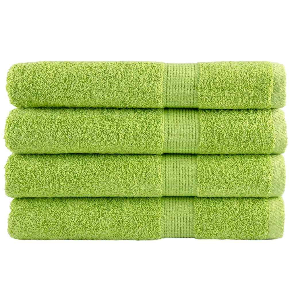 vidaXL Premium Sauna Towels SOLUND 4 pcs Apple Green 80x200 cm 600 gsm 1