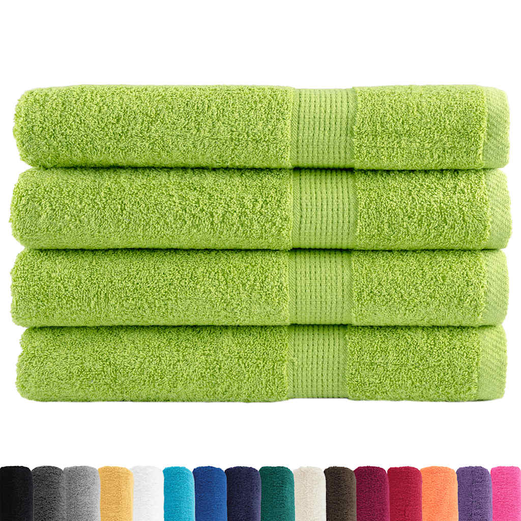 vidaXL Premium Sauna Towels SOLUND 4 pcs Apple Green 80x200 cm 600 gsm 2