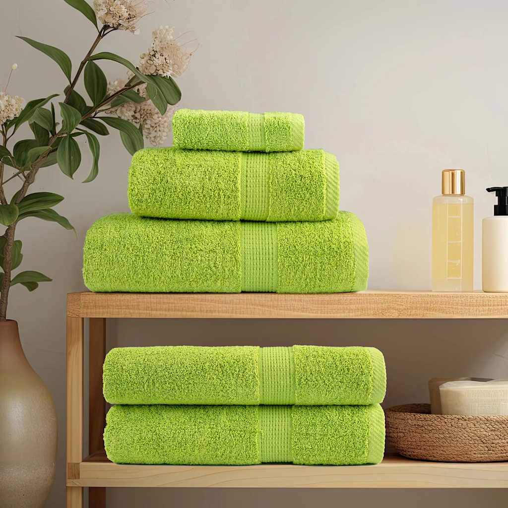 vidaXL Premium Sauna Towels SOLUND 4 pcs Apple Green 80x200 cm 600 gsm 3