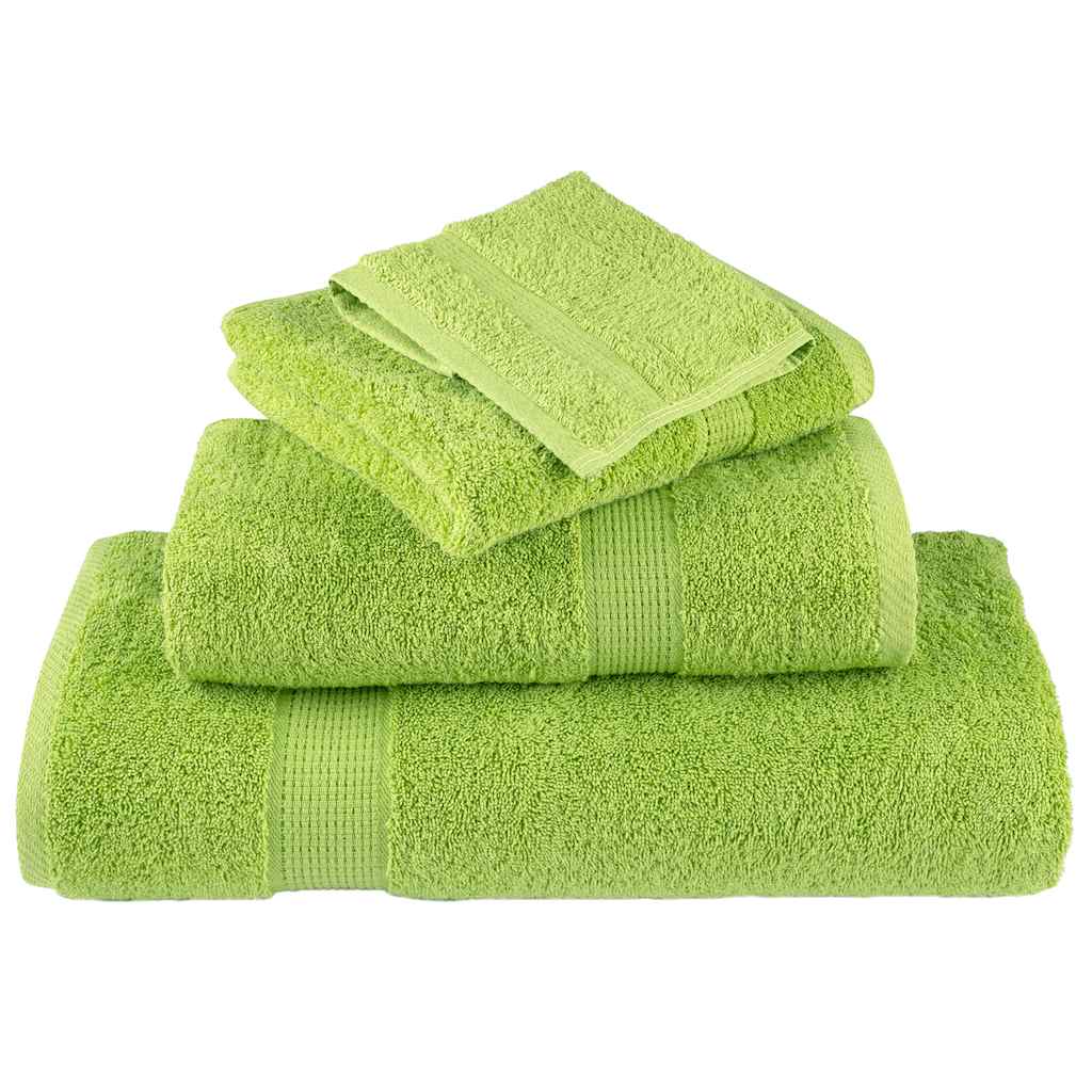 vidaXL Premium Sauna Towels SOLUND 4 pcs Apple Green 80x200 cm 600 gsm 4