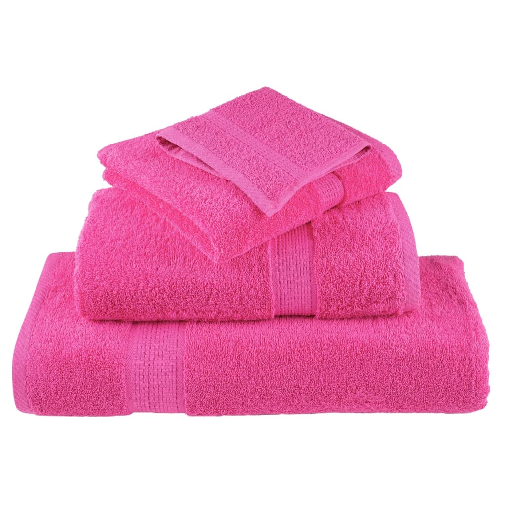 vidaXL Premium Bath Towels "SOLUND" 4 pcs Pink 100x150 cm 600 gsm 4