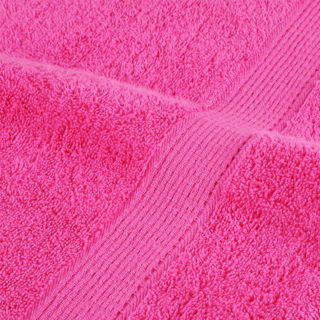 vidaXL Premium Bath Towels "SOLUND" 4 pcs Pink 100x150 cm 600 gsm 6