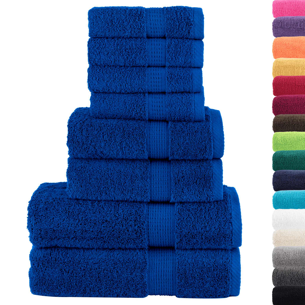 vidaXL 8 Piece Premium Towel Set SOLUND Blue 600 gsm 2