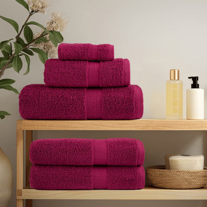 vidaXL 8 Piece Premium Towel Set SOLUND Bordeaux 600 gsm 3