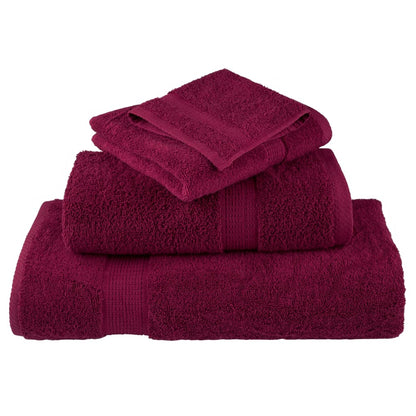 vidaXL 8 Piece Premium Towel Set SOLUND Bordeaux 600 gsm 4