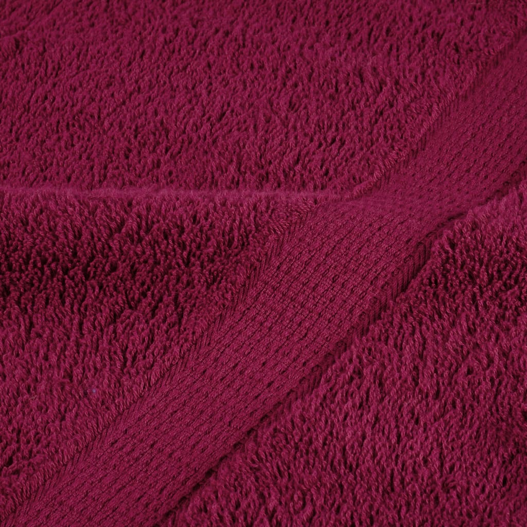 vidaXL 8 Piece Premium Towel Set SOLUND Bordeaux 600 gsm 6