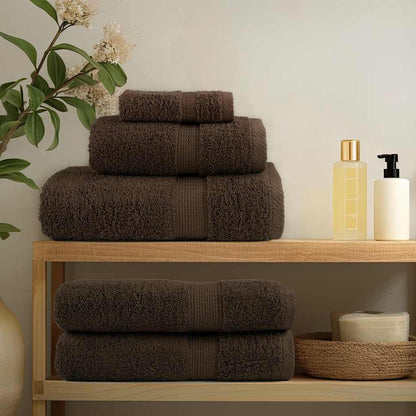 vidaXL 8 Piece Premium Towel Set SOLUND Brown 600 gsm 3