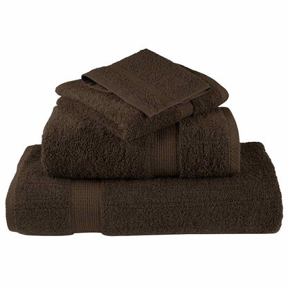 vidaXL 8 Piece Premium Towel Set SOLUND Brown 600 gsm 4