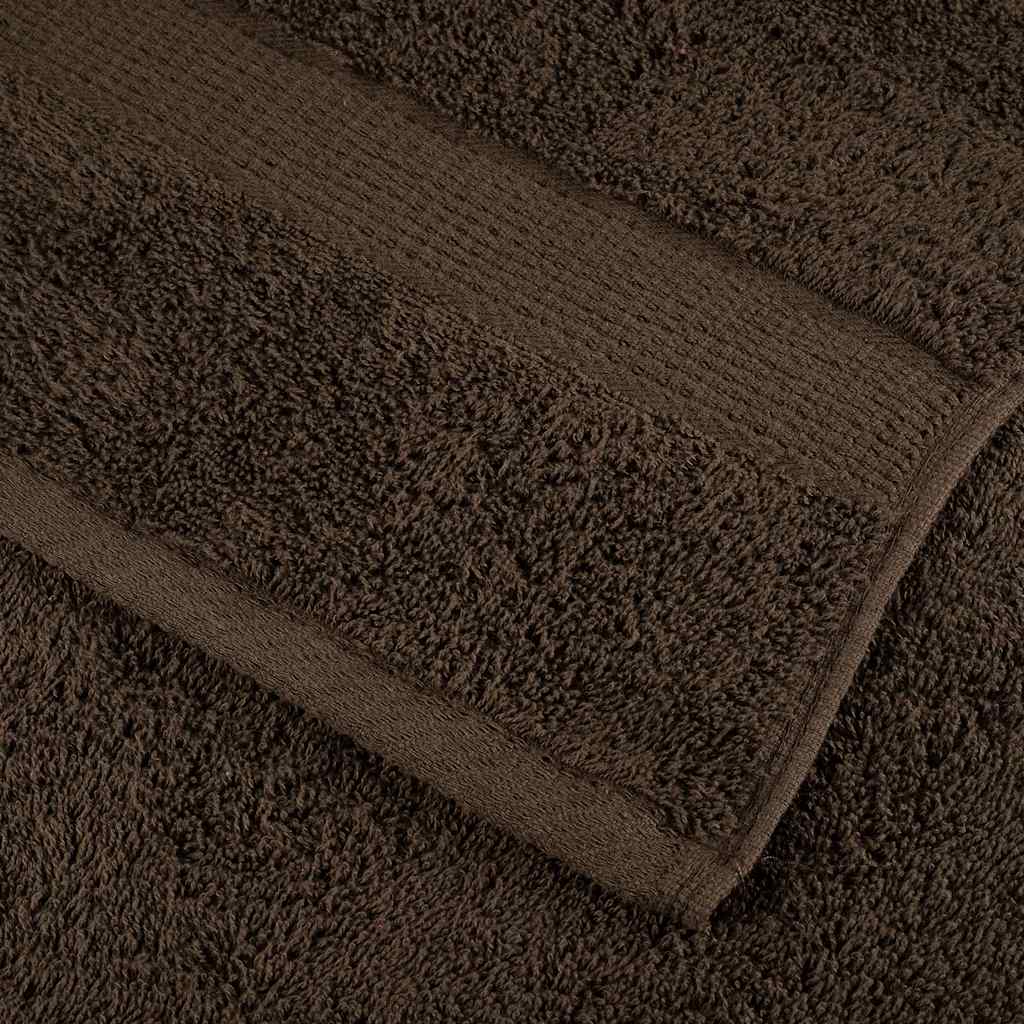 vidaXL 8 Piece Premium Towel Set SOLUND Brown 600 gsm 5