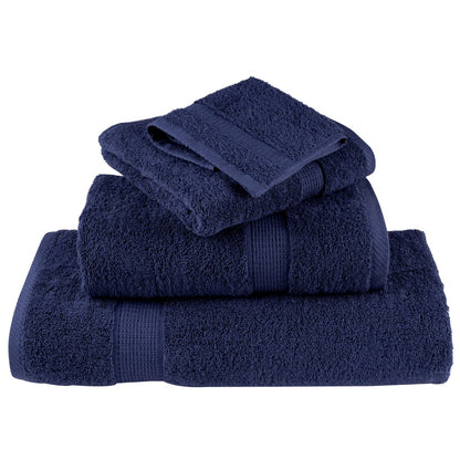 vidaXL 8 Piece Premium Towel Set SOLUND Navy Blue 600 gsm 4