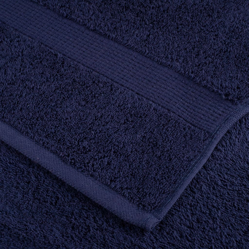 vidaXL 8 Piece Premium Towel Set SOLUND Navy Blue 600 gsm 5